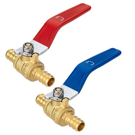 Pcs Pex Full Port Shut Off Ball Valve Quarter Turn Of Brass Water