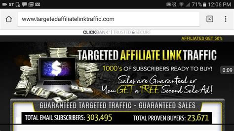 Targeted Affiliate Link Traffic Review Scam Clickbank Solo Ad Sites