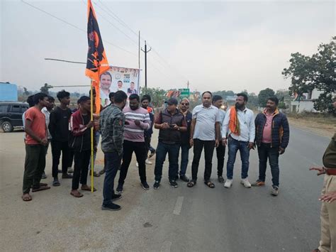 Protest Against Bharat Jodo Nyay Yatra In Korba Bjym Workers Raised