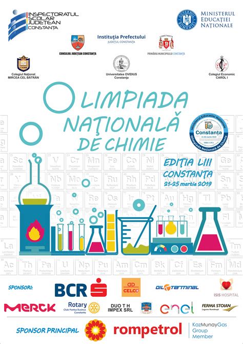 Olimpiada națională de chimie 2019 Inspectoratul Scolar Judetean