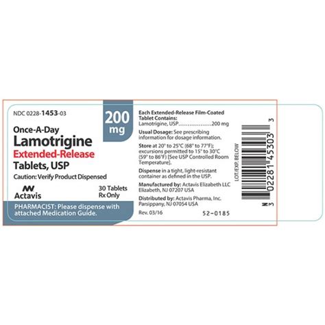 Lamotrigine Er 200mg Rx Products