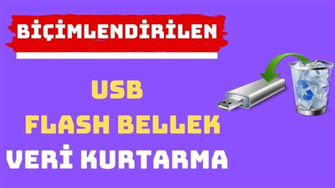 BİÇİMLENDİRİLEN USB FLASH BELLEK SD KART VERİ KURTARMA USB DATA