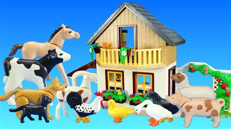 Playmobil Farm House With Market And Farm Animals Building Toy For Kids