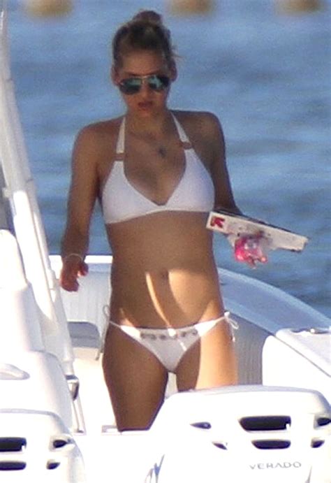 Anna Kournikova White Bikini On A Boat In Miami Gotceleb