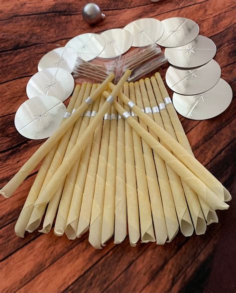 20 Pcs Ear Wax Removal Beeswax Candles Handmade Muslin Set Etsy