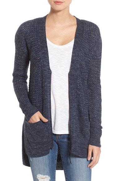 Caslon® Zip Front Open Stitch V Neck Cardigan Nordstrom V Neck