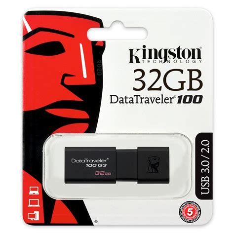 Kingston 32GB DataTraveler100 Flash Drive BLUE USB 3 1 3 0 2 0 KC U7132