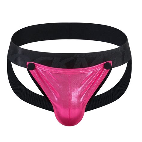 Jockmail Jockstrap Mens Bikini Brief Sexy Gay Men Underwear Thong G Strings Removable Rainbow