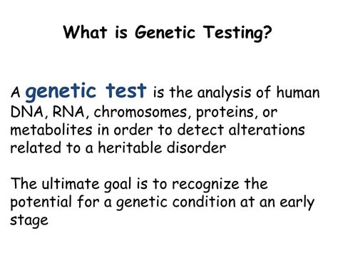 PPT - Genetic testing: Past, present, future PowerPoint Presentation ... 