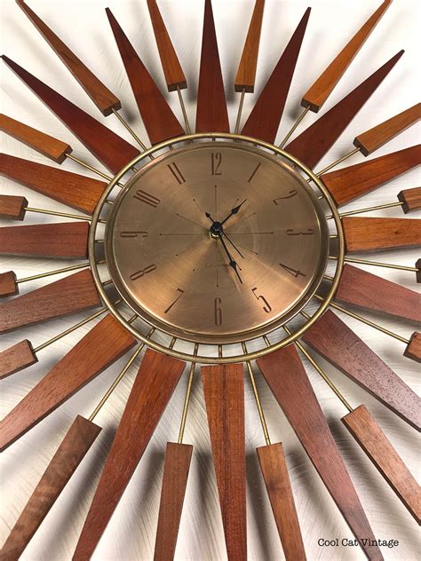 1960 S Seth Thomas Starburst Wall Clock With Walnut Spikes Please