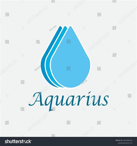 Illsutration Logo Design Vector Aquarius Droplet Stock Vector (Royalty Free) 2033465243 ...