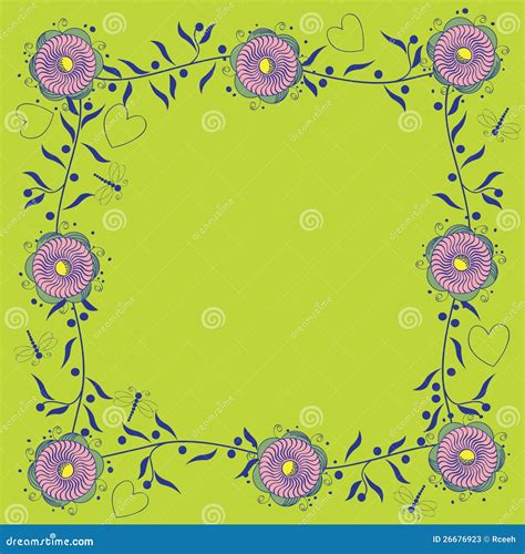 Stylized Floral Border Stock Illustration Illustration Of Cute 26676923