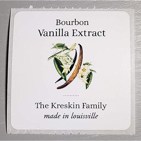 Amazon.com : PERSONALIZED Vanilla Extract Labels (Botanical), 2" x 2 ...