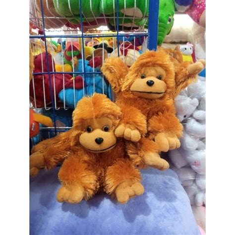 Jual Boneka Hewan Binatang Baby Orangutan Monyet Kera Lucu Imut