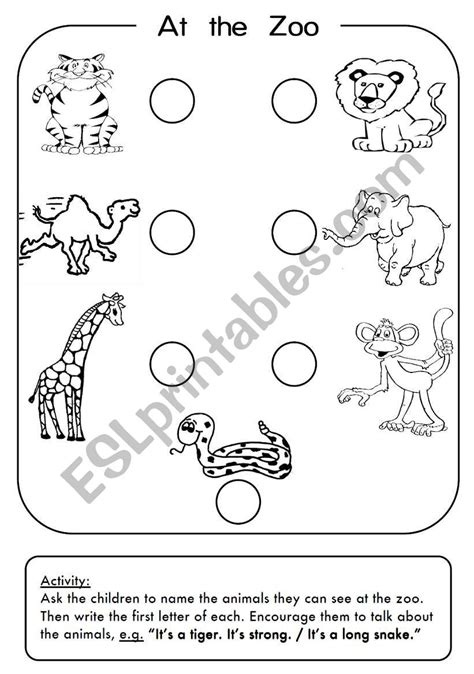 Zoo Animals Worksheets Printable