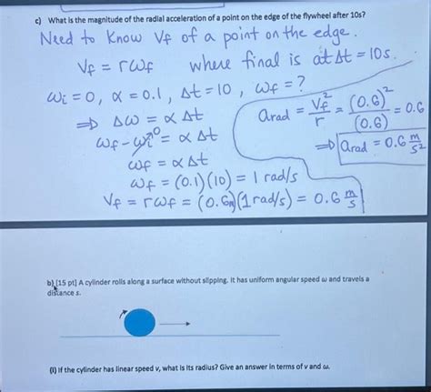 Solved C What Is The Magnitude Of The Radial Acceleration Chegg