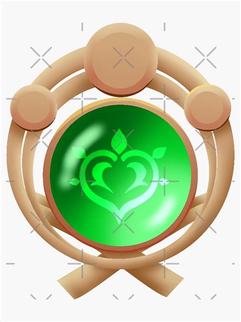 genshin impact inazuma dendro vision sticker  james   redbubble