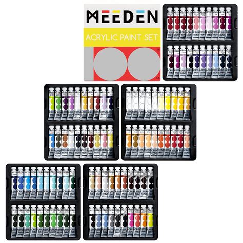 Meeden Lot De Tubes De Peinture Acrylique Lourde Non Toxique