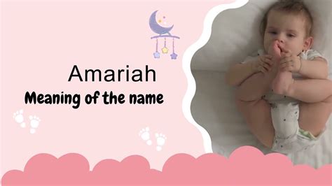 Amariah Baby Name Meaning Origin And Popularity YouTube