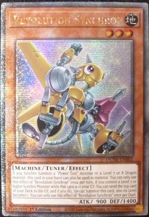 Revolution Synchron Quarter Century Secret Rare Dune En002 Prices Yugioh Duelist Nexus