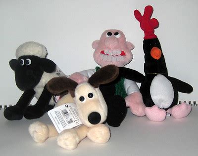 Wallace & Gromit, Feathers McGraw, Shaun the Sheep, Gund Bean Bag Plush ...