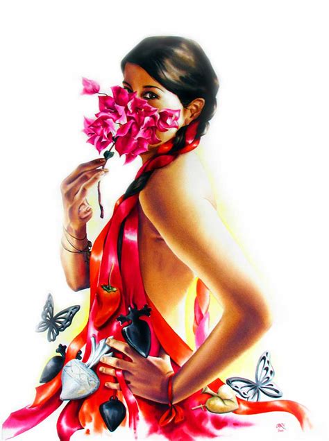 Watercolor Painting Red Passion Adry Del Rocio