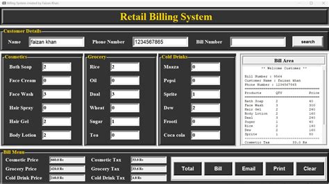 Build A Retail Billing System Using Python Tkinter Gui Step By Step