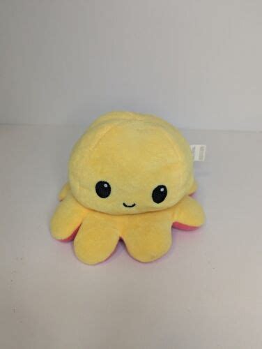 Teeturtle The Original Reversible Octopus Plushie Yellow Dark