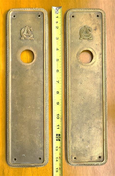 San Francisco Vintage Door Push Plates Levi Strauss Historical Building