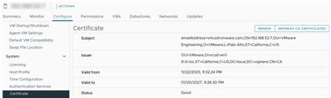 vSphere Tidbits: Fix ESXi Host Certificate Status alarm – Tech Central