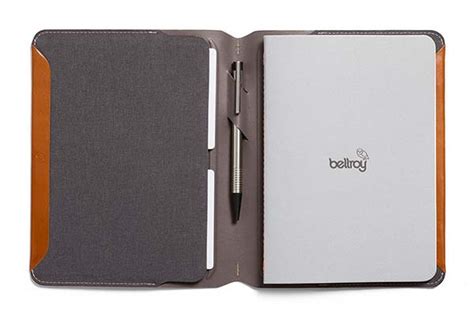 Bellroy Leather Notebook Cover with Extra Pockets and Pen Holder | Gadgetsin