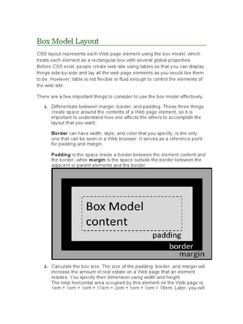 Box Model Layout | PDF | Page Layout | Cyberspace