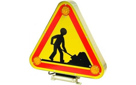 Panneau Triflash LED Signalisation Chantier Temporaire AK5 Travaux