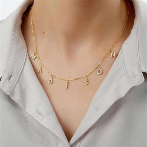 Collier Pr Nom Avec Lettres S Par Es Zymala