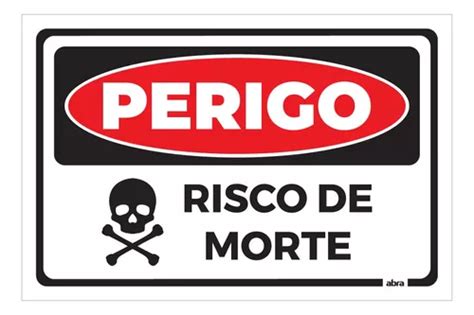 Placa De Sinalização Perigo Risco De Morte Pvc 30x20 Cm MercadoLivre