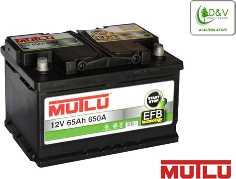 BATTERIA AUTO PREMIUM BRAND MUTLU 65Ah 650A EN 12V EFB Per Auto Con