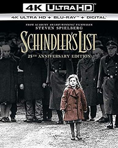 Schindler S List Th Anniversary Edition K Uhd Blu Ray Amazon