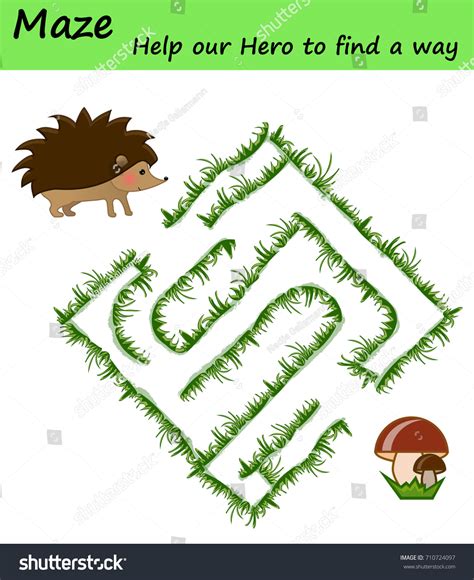 Easy Maze Puzzle Game Labyrinth Kids Stock Vector (Royalty Free ...