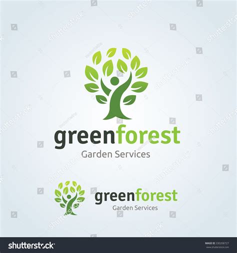 Green Forest People Tree Logo Template Stock Vector (Royalty Free ...