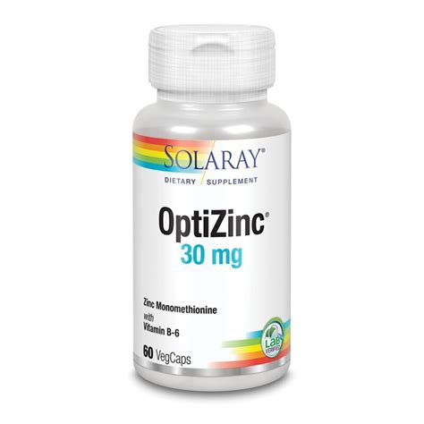 OptiZinc 30 Mg B6 20mg X 60 Kapsula Solaray Bio Oaza Zdravlja