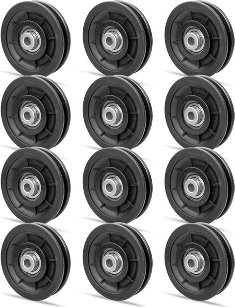 Amazon 12 PCS 3 5Inch 90mm Nylon Bearing Pulley Wheel Silent