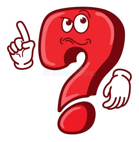 Cartoon Funny Question Mark with Finger Up Stock Vector - Illustration ...