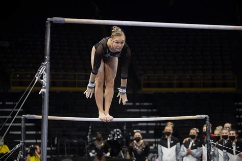 Iowa Womens Gymnastics Defeats Nebraska At Carver Hawkeye Arena The