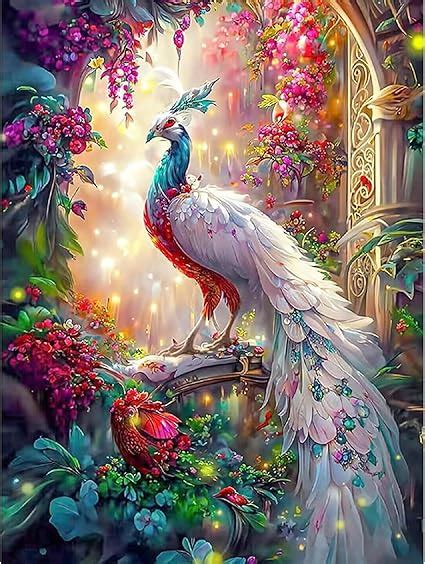 Amazon AZQSD Peacock Diamond Painting Kits For Adults AB Diamond