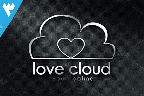 Love Cloud Logo | Business card logo, Logo design template, ? logo