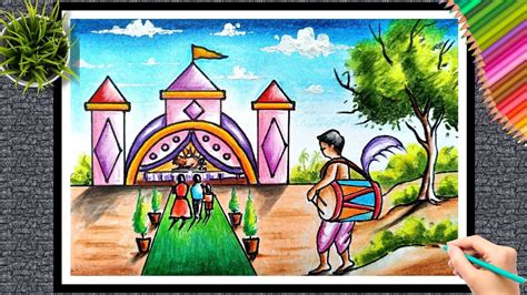 Share 139+ durga puja pandal drawing super hot - vietkidsiq.edu.vn