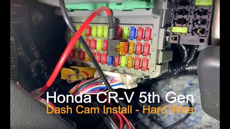 Honda Cr V Front And Rear Dash Cam Mounting Hard Wire To Fuse Box Youtube