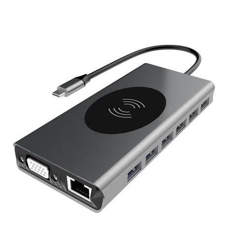 Hub Adaptador Em Dockingstation Hdmi Usb C Vga Rj Usb