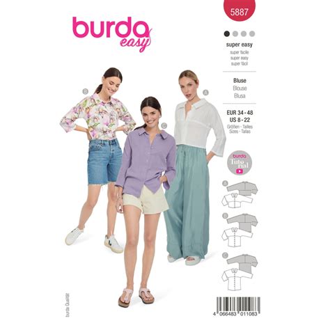 Naaipatroon Blouse Burda Dui En Fr Stoffen Hemmers