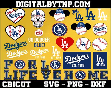 Los Angeles Dodgers Svg Mlb Svg Bundle Sports Logo Baseball Cricut